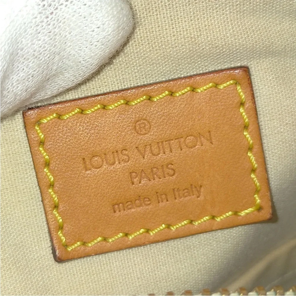 Louis Vuitton Sherwood GM Vernis Yellow Patent Leather Shoulder Bag Authentic